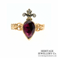 Georgian Garnet and Diamond Duchesse Ring