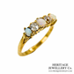 Antique Opal and Diamond 5-Stone Ring