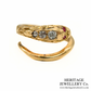 RESERVED - Antique Ruby and Diamond Snake Ring