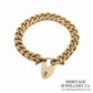Antique "Night and Day" Gold Curb Bracelet