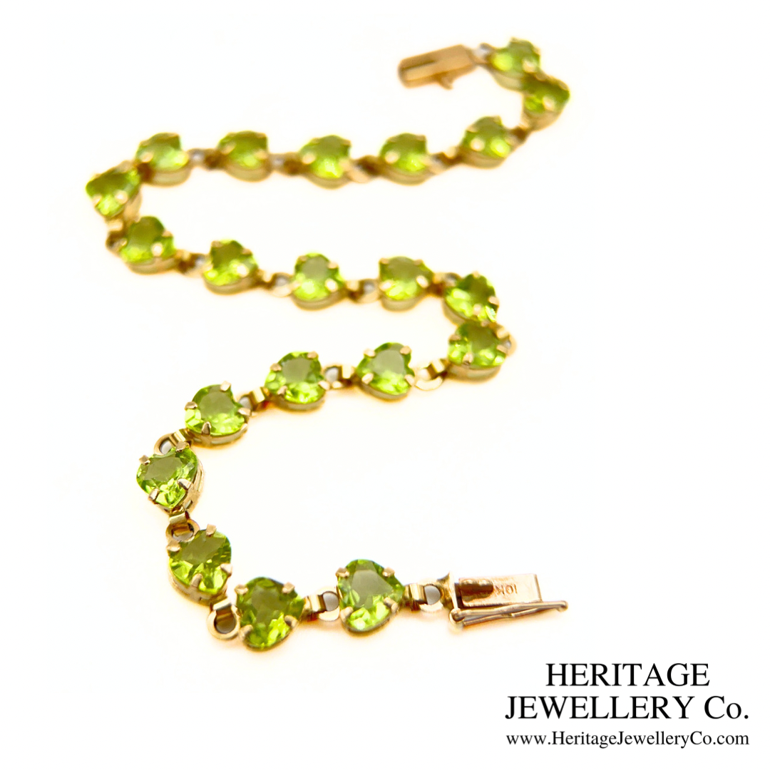 Vintage Peridot and Gold Bracelet (10ct Gold)