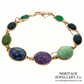 Victorian Egyptian Revival Gemstone Scarab Bracelet