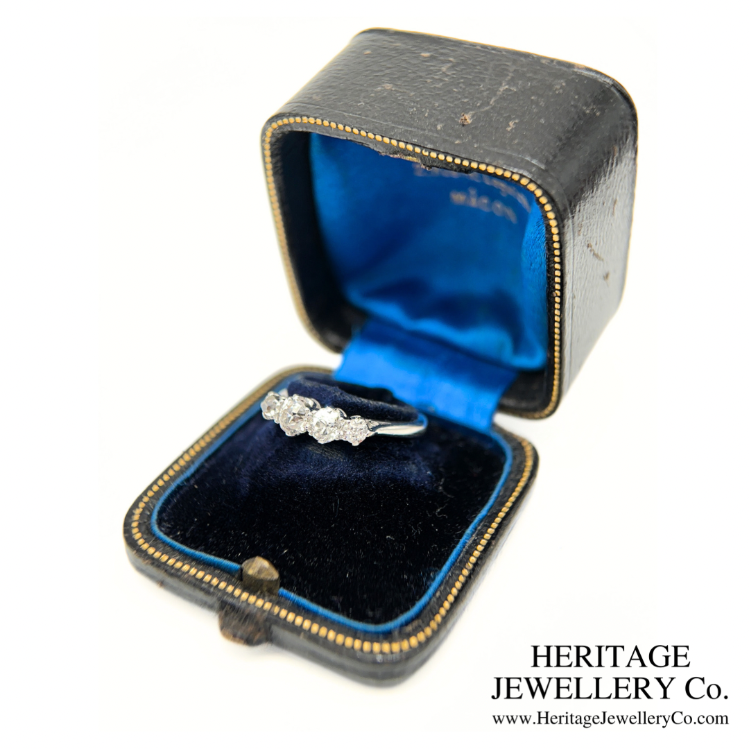 Platinum & Old Cut Diamond 4-Stone Ring