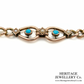 Antique Turquoise & Pearl Curb Bracelet (9ct Gold)