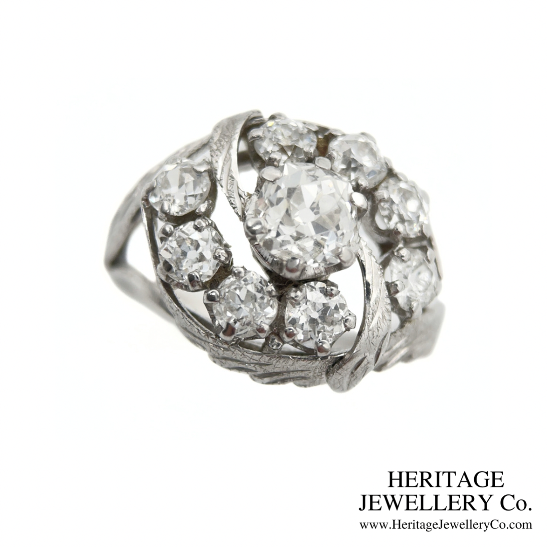 Antique French Diamond Cluster Ring (c. 3.0ct)