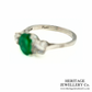 Emerald and Diamond 3-Stone Ring