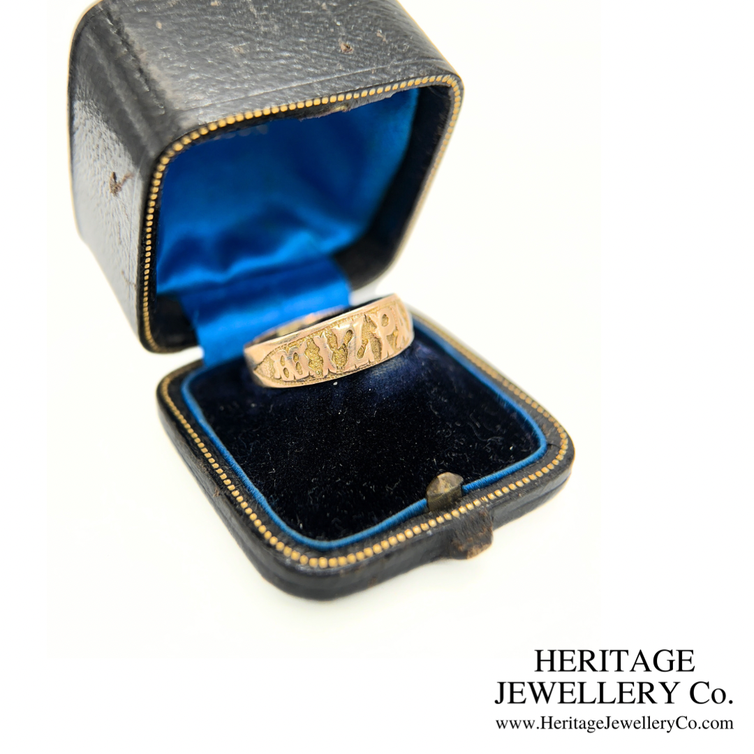 Victorian Gold Mizpah Ring (c.1878)
