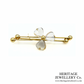 Antique Rock Crystal Shamrock Brooch