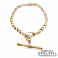 Antique Gold Curb Bracelet & Fancy T-Bar