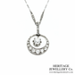 Art Deco Diamond Crescent Pendant Necklace