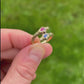 Antique Ruby & Sapphire Snake Ring