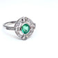 Emerald & Diamond Cluster Ring