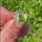 RESERVED - Peridot and Diamond Dress Ring (Platinum)