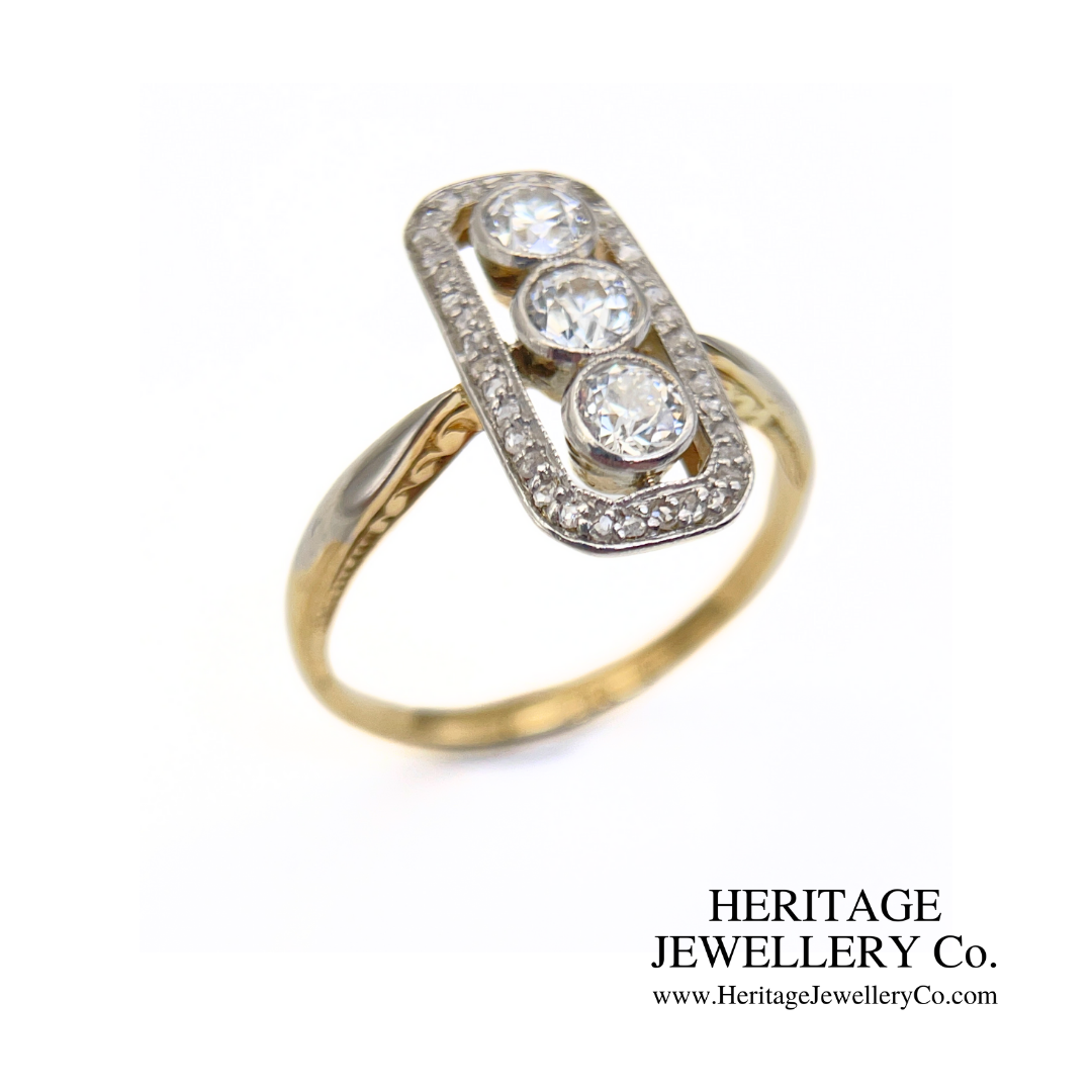 Art Deco 3-Stone Diamond Ring