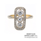 Art Deco 3-Stone Diamond Ring