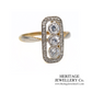 Art Deco 3-Stone Diamond Ring