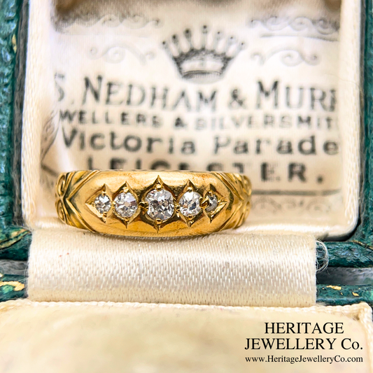 RESERVED FOR VT - Victorian Diamond Gypsy Ring (c.1899)