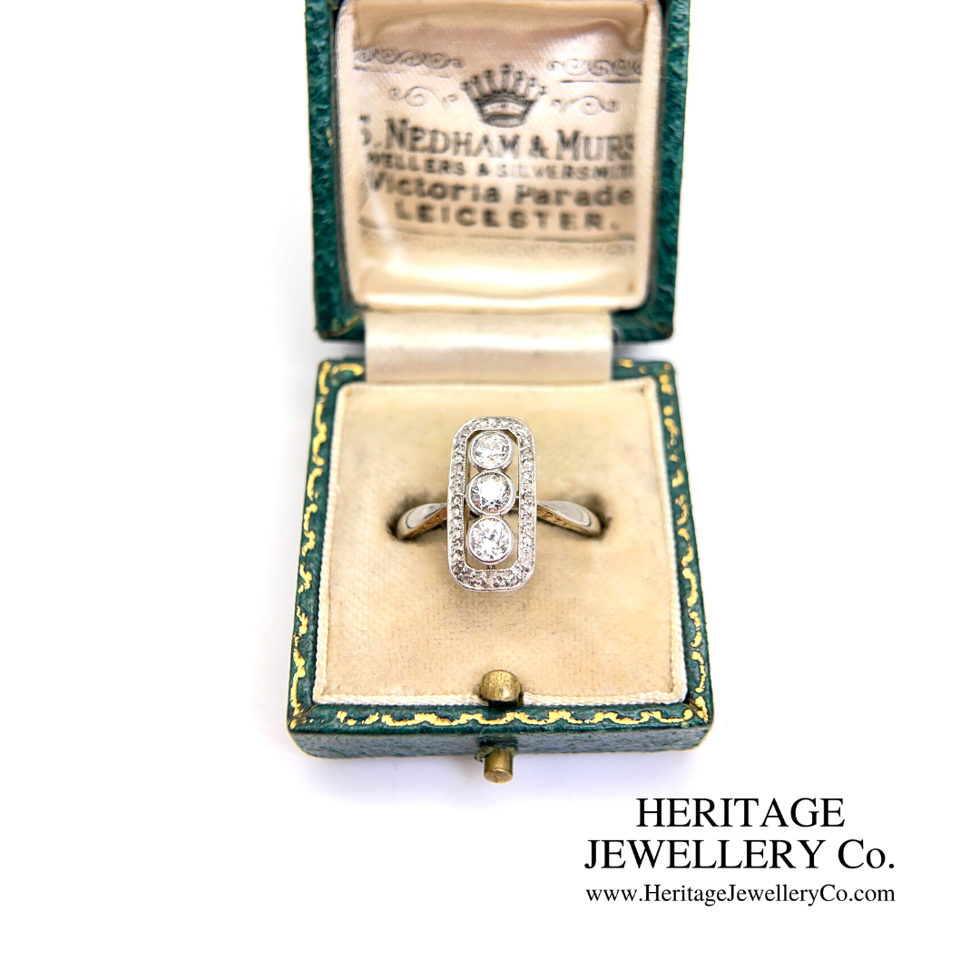 Art Deco 3-Stone Diamond Ring