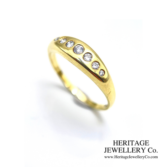 Vintage Diamond Gypsy Ring (14ct gold)