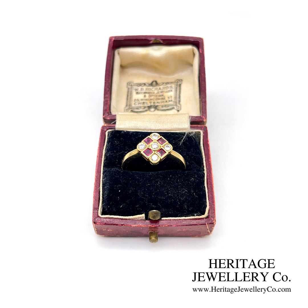 Vintage Ruby and Diamond Dress Ring (c.1947)