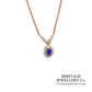 Antique Sapphire & Diamond Cluster Necklace (c.1900)