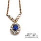 Antique Sapphire & Diamond Cluster Necklace (c.1900)