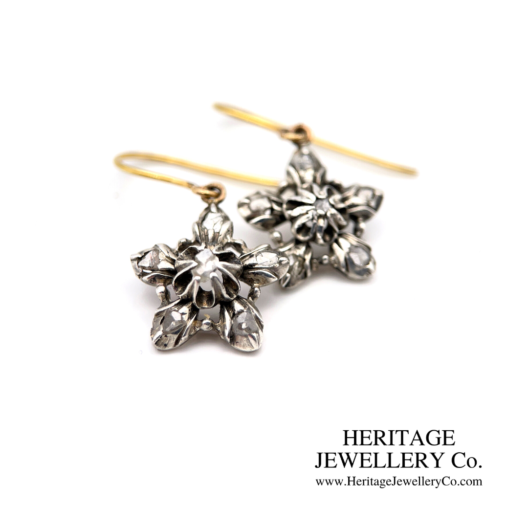 Antique Rose Diamond Earrings