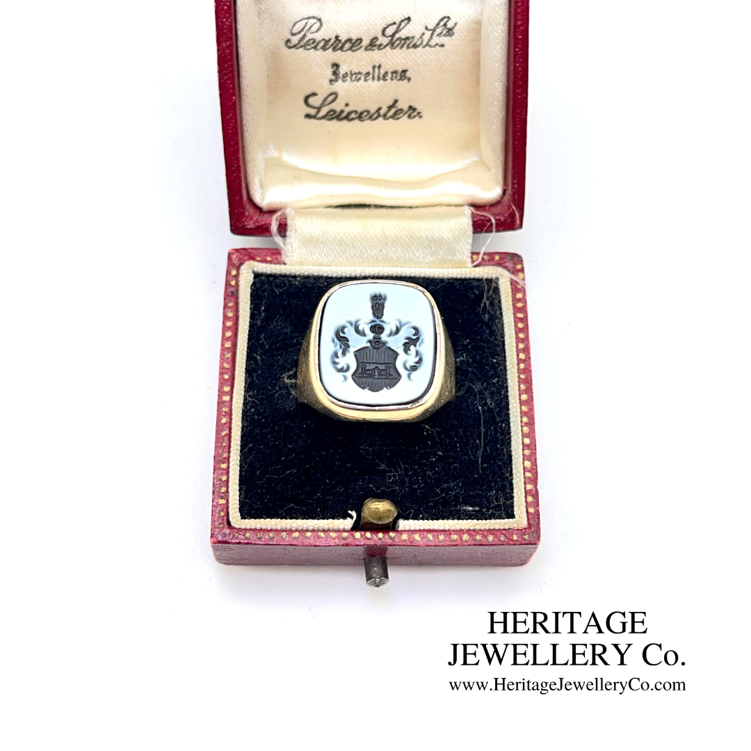 Antique Agate Intaglio Seal Ring