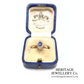 Antique Sapphire & Diamond Navette Ring