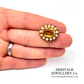 Victorian Citrine, Pearl and Ruby Brooch