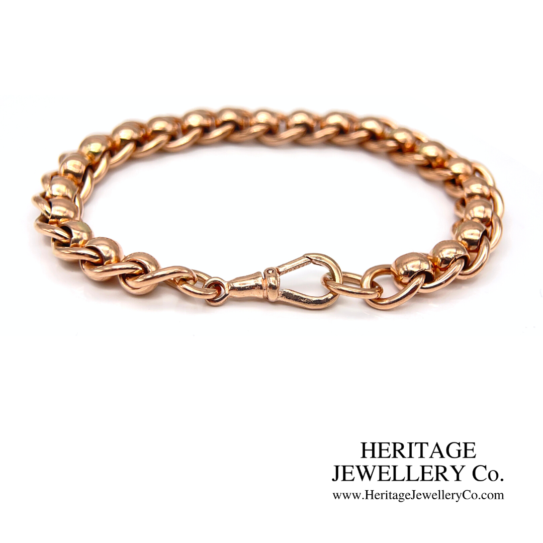 Vintage Rose Gold Fancy Link Bracelet (9ct gold)