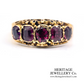 Victorian Garnet 5-Stone Ring