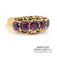 Victorian Garnet 5-Stone Ring