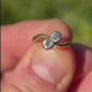 Old Cut Diamond Crossover Ring