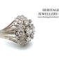 French Platinum & Diamond Retro Ring