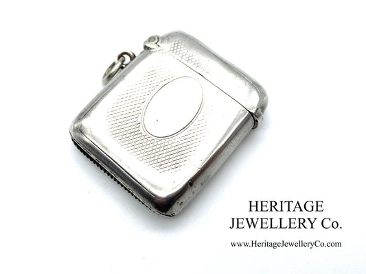 Victorian Silver Vesta Case by Arthur & John Zimmerman (c. 1886)