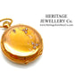 Jaeger LeCoultre Gold Pocket Watch with Diamond-Set Case