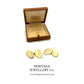 Antique Art Deco Gold Cufflinks with Antique Box