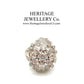 French Platinum & Diamond Retro Ring
