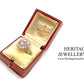 French Platinum & Diamond Retro Ring