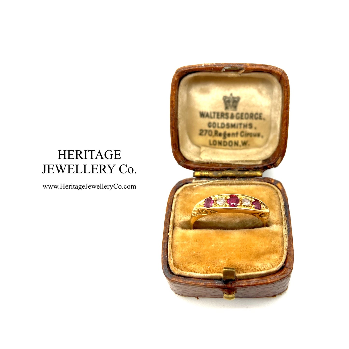 Antique Gold, Ruby and Diamond Ring