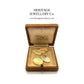 Antique Art Deco Gold Cufflinks with Antique Box
