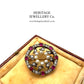 Antique Russian Gold, Diamond, Ruby and Pearl Brooch