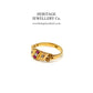 Antique Gold, Ruby & Diamond Gypsy Ring (c. 1890s)