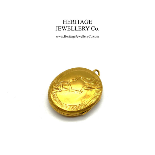 Antique Victorian Gold Mourning Locket