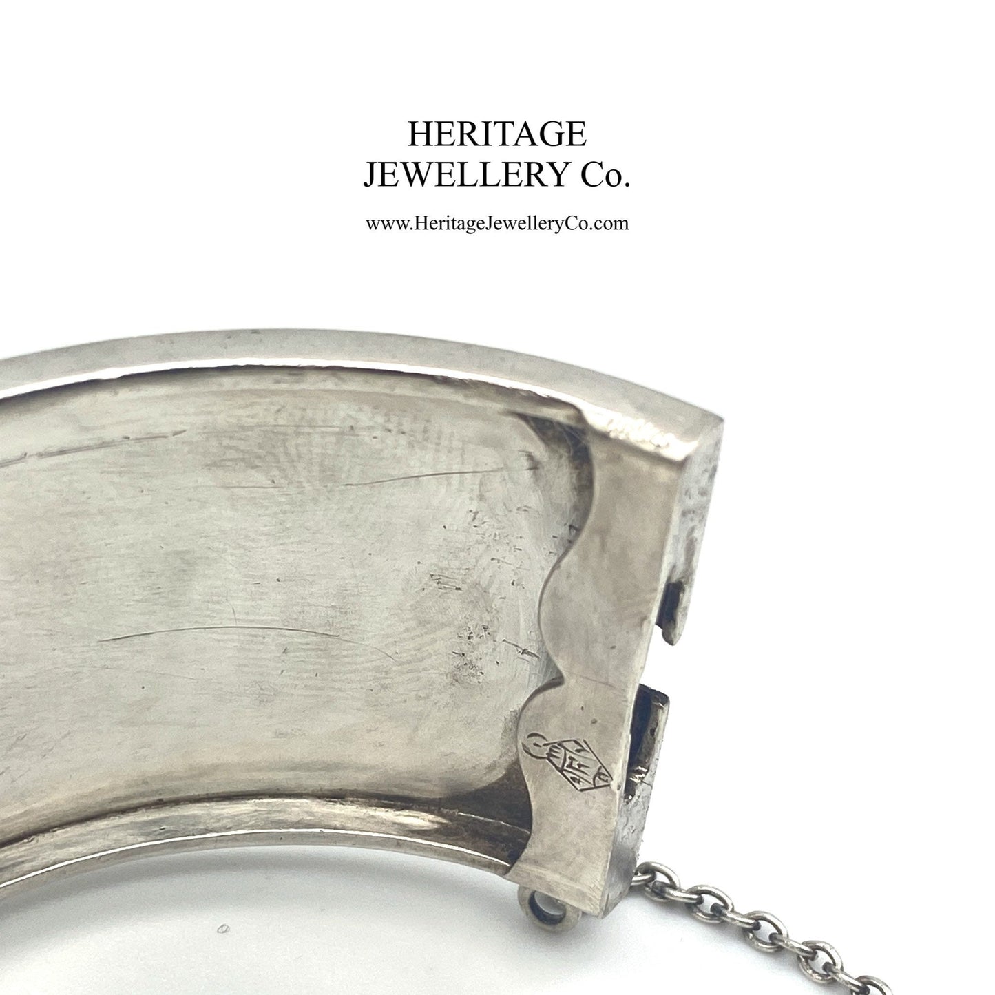 Antique Victorian Silver Bangle Bracelet (c. 1879)