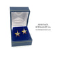 Vintage Masonic Gold and Enamel Earrings (Order of the Eastern Star)