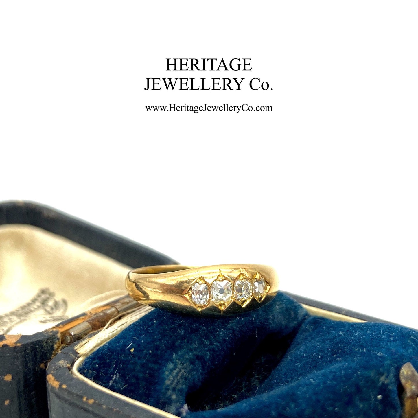 Antique 4-Stone Diamond Gypsy Ring