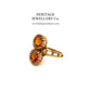 Antique French Citrine and Pearl Ring