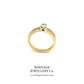 Square-Cut Diamond Ring with Diamond Shoulders